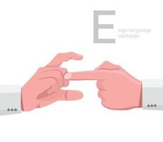 The letter 'E. Universal and Turkish handicapped hand alphabet letter E. Disabled hand. Hand tongue. Learning the alphabet, non-verbal deaf-dumb communication, expression gestures vector. vector