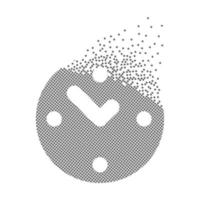 Yen currency fast pixel dots icon. Japan's Economy and trade currency pixel is flat-solid. Dissolved and dispersed moving dot art. Integrative pixel movement. Modern icon ports. vector