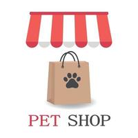 Pet Shop logo design template. animal icon emblem for store, shelter, business services. vector