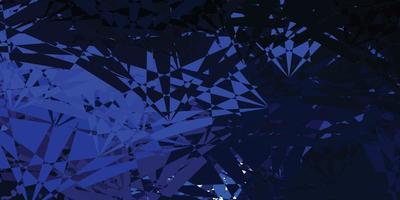 Dark BLUE vector texture with memphis shapes.