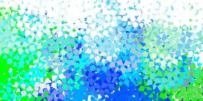 Light blue vector template with crystals, triangles.