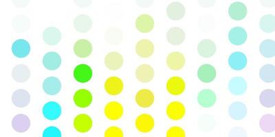 Light multicolor vector background with bubbles.