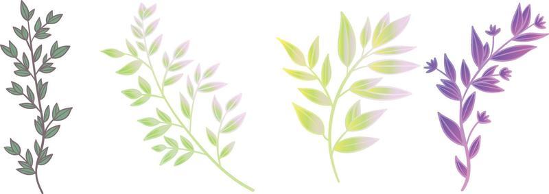 Spring watercolour floral branches vector