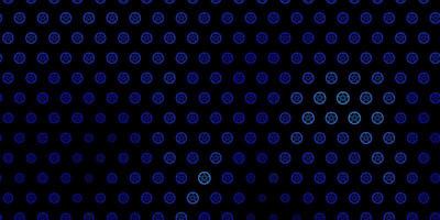 Dark BLUE vector pattern with magic elements.