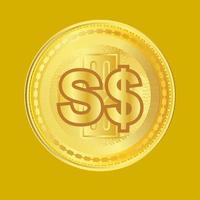 Digital Currency Symbol of Singapore vector