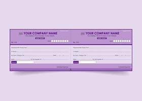 Money receipt template invoice cheque design with security line background vector