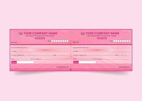 Money receipt template invoice cheque design with security line background vector