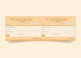 Money receipt template invoice cheque design with security line background vector