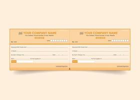 Money receipt template invoice cheque design with security line background vector