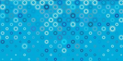 Dark blue vector pattern with coronavirus elements.