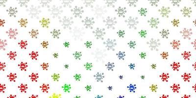 Light Multicolor vector texture with disease symbols.