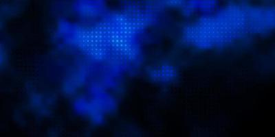 Dark BLUE vector background with bubbles.