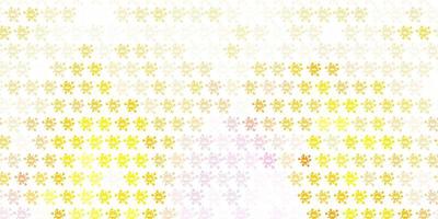 Light Pink, Yellow vector pattern with coronavirus elements.