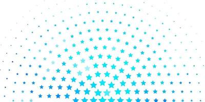 Light BLUE vector background with small and big stars.