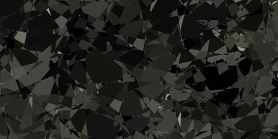 Dark Gray vector background with triangles.