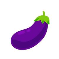 Eggplant. Purple vegetable. Natural vegan food. vector