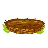 Bird nest. Element of forest. vector