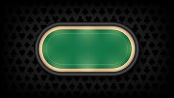 Poker table green cloth on dark background, vector illustration