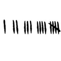 Tally marks. Prison sticks lines vector