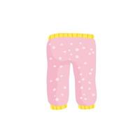 Baby pants. Infant clothes and pajamas with pattern. Cartoon illustration vector