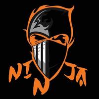ninja head initials vector