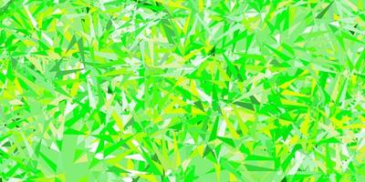 Light green, yellow vector pattern with polygonal shapes.