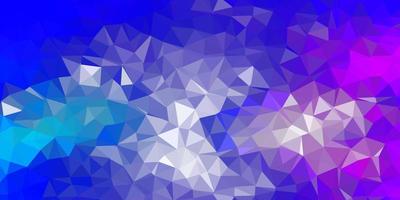 Light pink, blue vector triangle mosaic backdrop.