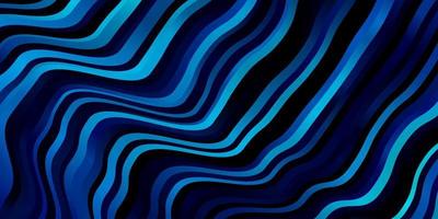 textura de vector azul oscuro con líneas torcidas.