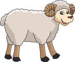 Sheep Cartoon Colored Clipart Illustration vector