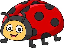 Ladybug Cartoon Colored Clipart Illustration vector