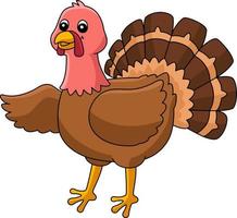 Turkey Cartoon Colored Clipart Illustration vector