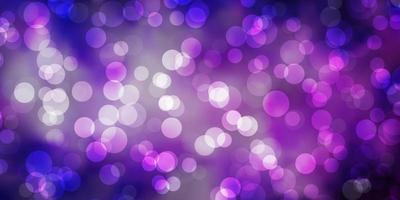 Light Purple vector background with circles.