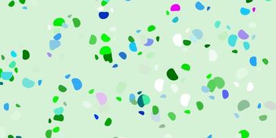 Light pink, green vector backdrop with chaotic shapes.