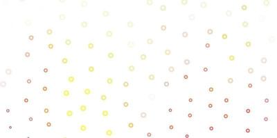 Light orange vector background with bubbles.