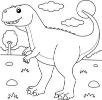 Ekrixinatosaurus Coloring Page for Kids vector