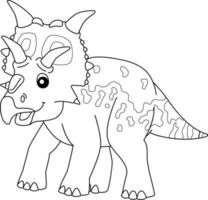 Xenoceratops Coloring Isolated Page for Kids vector