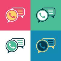 Calling app icon design vector