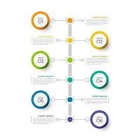 se puede utilizar una infografía mínima para el diseño del flujo de trabajo, el diagrama, las opciones numéricas y el diseño web. concepto de negocio infográfico con 6 opciones, partes, pasos o procesos. fondo abstracto. vector