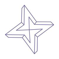 Impossible shapes. Sacred geometry figures. Optical illusion. Abstract eternal geometric object. Impossible endless outline. Line art. Optical art. Impossible geometry shape on a white background. vector