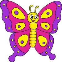 Butterfly Cartoon Colored Clipart Illustration vector