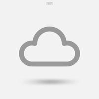 icono de nubes. signo y símbolo de almacenamiento en la nube. vector. vector