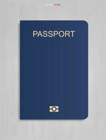 Passport book on concrete texture background. Vector. vector