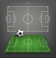 Football field or soccer field background. Green grass court for create soccer game. Vector. vector