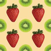 fruits drawing seamless background colorful tropical pattern vector