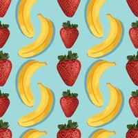 fruits drawing seamless background cute colorful pattern vector