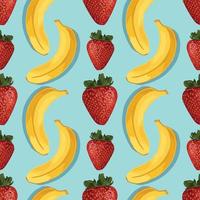 fruits drawing seamless background cute colorful pattern vector