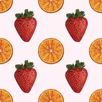 tropical fruits drawing seamless background pattern vector