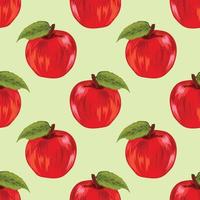 cute hand draw apple fruit seamless pattern vector