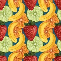 fruits drawing seamless background pattern vector