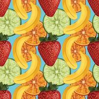 fruits drawing seamless beautiful background pattern vector